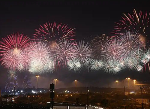 满洲里市焰火晚会